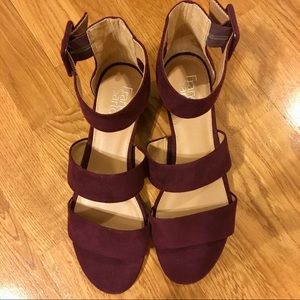 Franco Sarto Maroon Sandals
